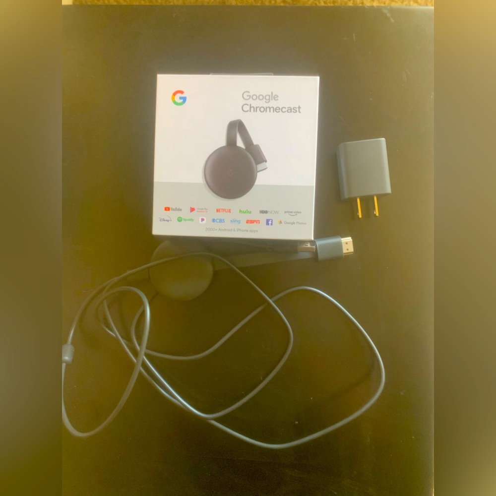 Google Chromecast, box includes, used only once